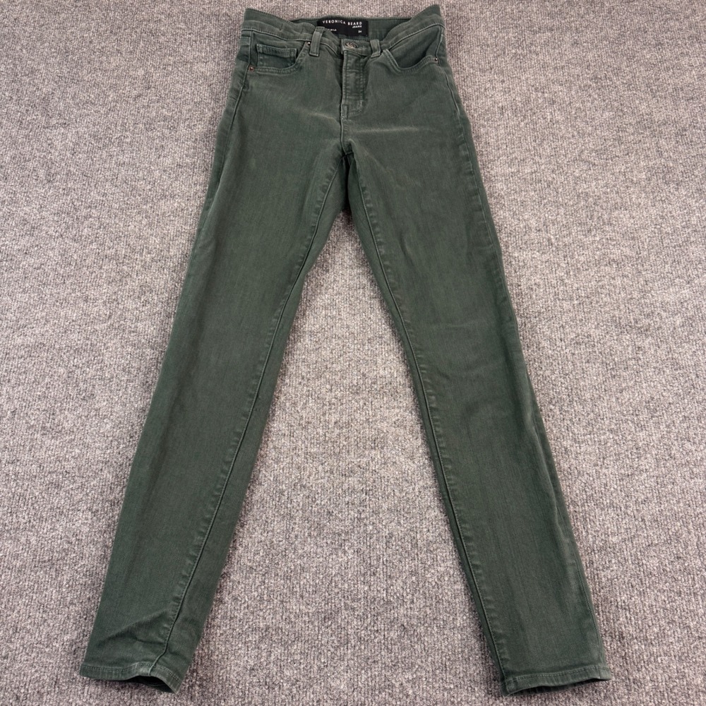 Veronica Beard Debbie Skinny Jeans Women 24 Evergreen Excellent High Rise Denim